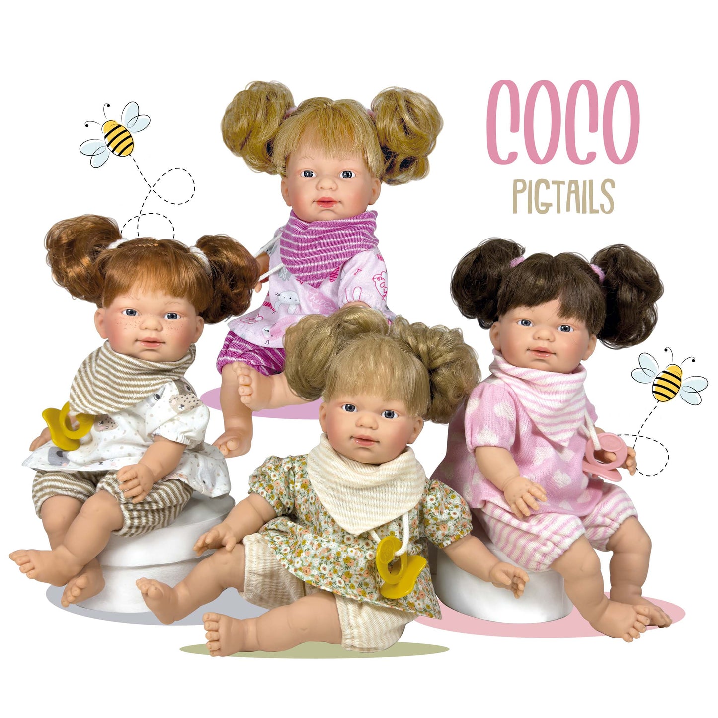 Muñeca española "Coco Pigtails"