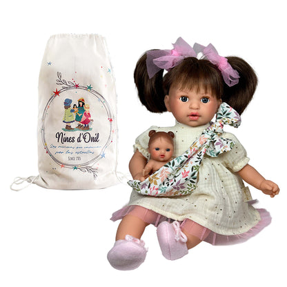 Muñeca española "Alex con Bebé Morena"