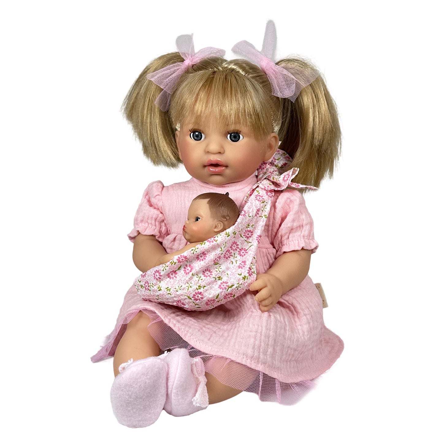 Muñeca española "Alex con Bebé Rubia"