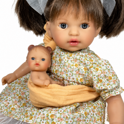 Muñeca española "Alex con Bebé Morena"